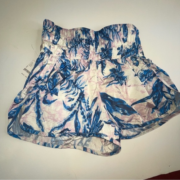 Free People The Way Home Short Tropical White Blue Sz S - Picture 6 of 16